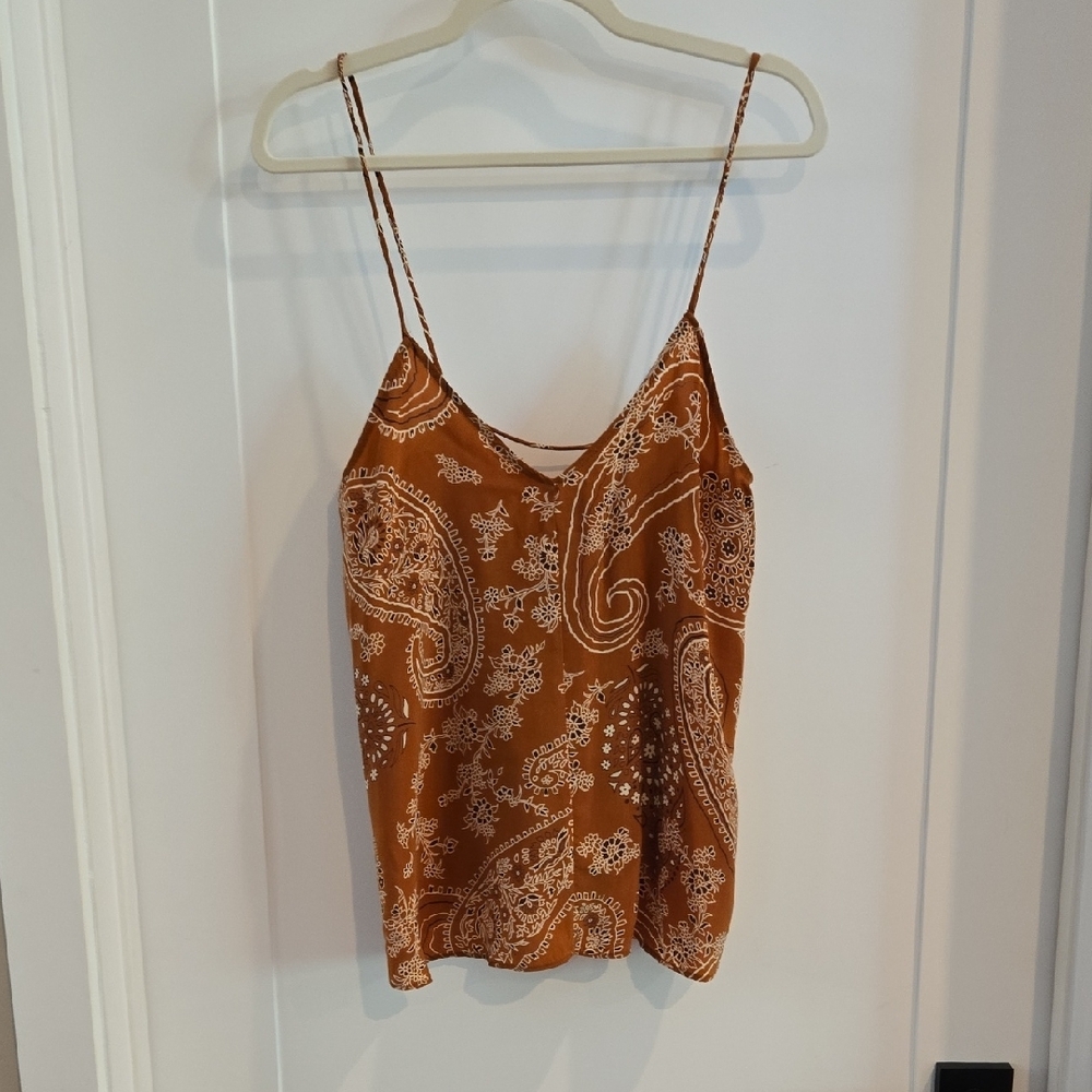 Zara Paisley Print Set in Brown NEW 🤎 Pants Size L, Top Size S (Runs Big) - Picture 6 of 7